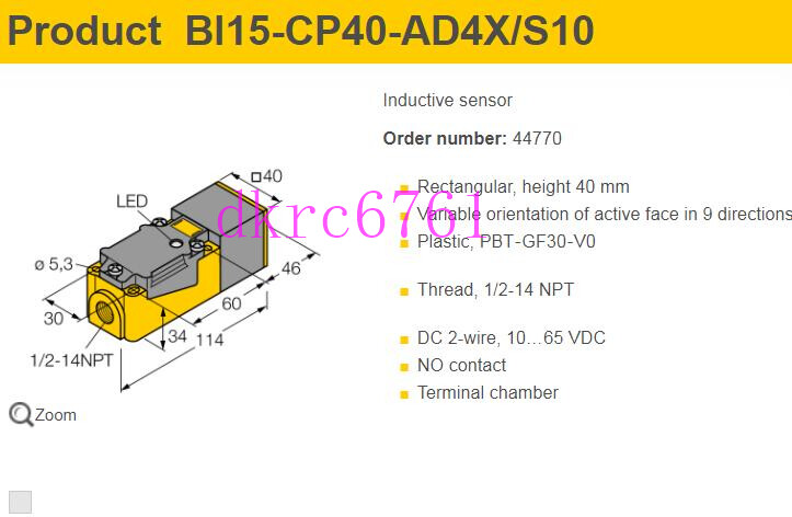 TURCK Bi15-CP40-AD4X Electrical Proximity Switch Combi Prox sensor unit New