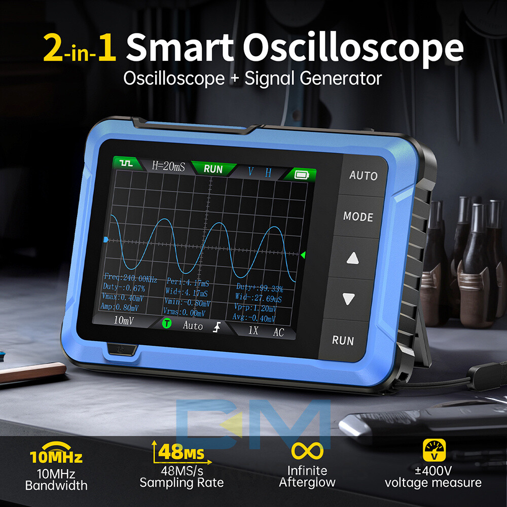 FNIRSI DSO510/DSOTC4 Handheld Digital Oscilloscope Signal Generator 48MS/s 10MHz