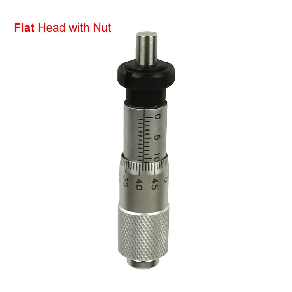 Micrometer Head Range Round Plat Type Micrometer Head Measure Tool 0-13mm