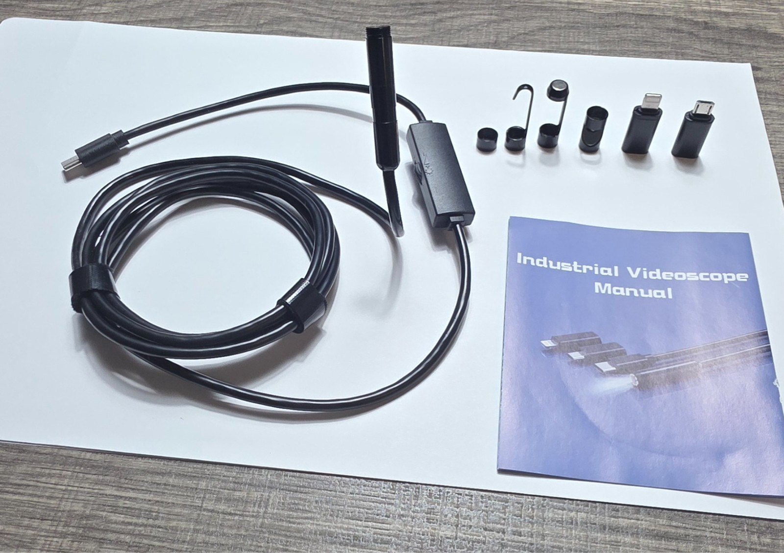 Endoscope Borescope 8mm 1920P HD Inspection Snake Camera for iPhone Android iOS