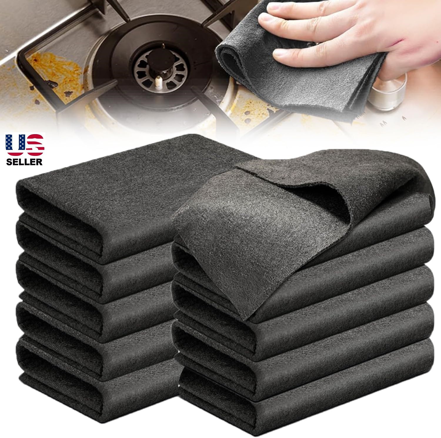 10Pcs Thickened Magic Cleaning Cloth Reusable Thicken Microfiber Cleaning Rags