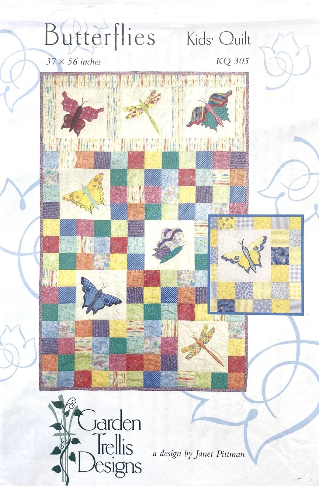 Garden Trellis Designs Butterflies Kids’ Quilt by Janet Pittman 2001