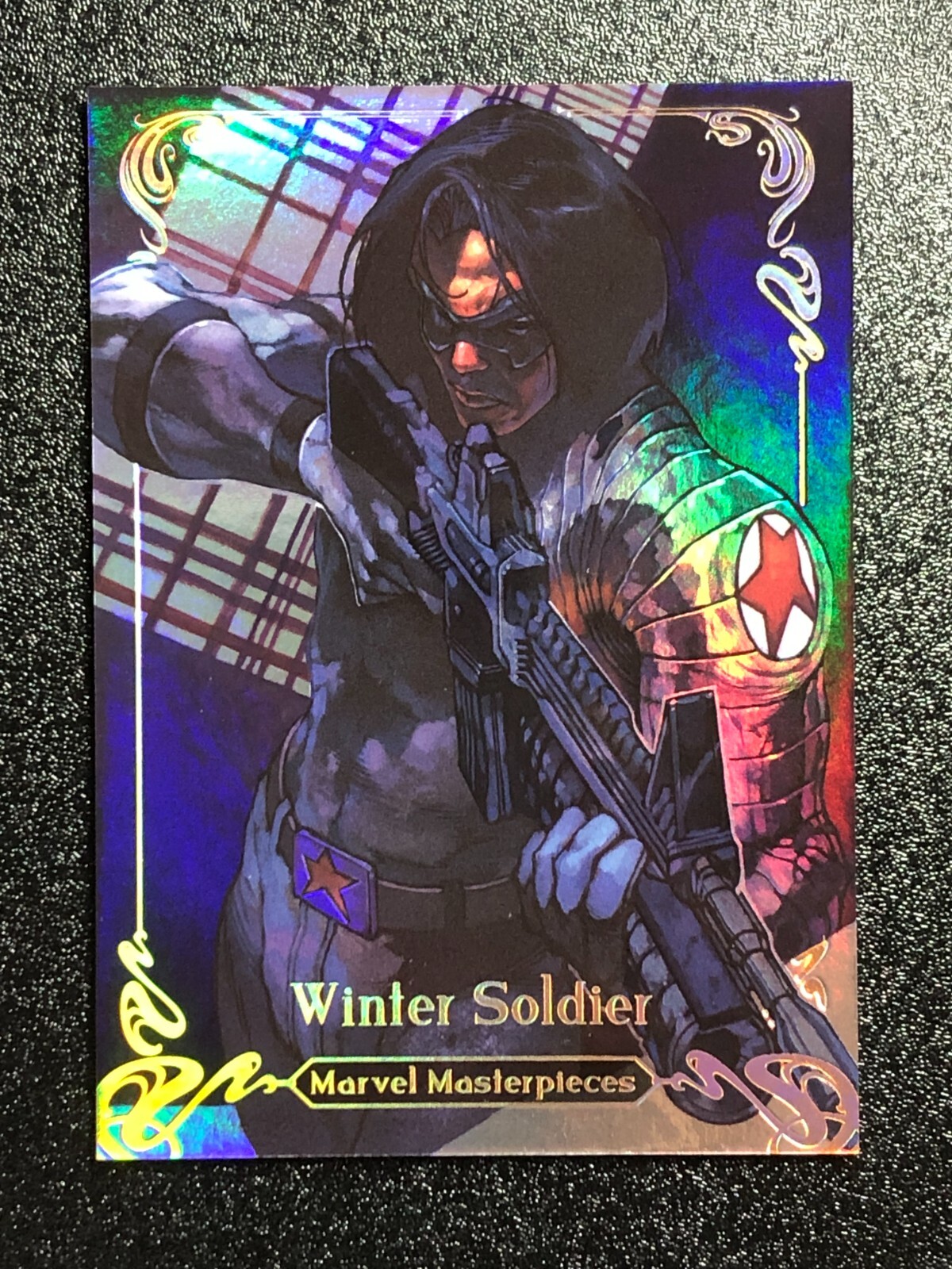2018 UD Marvel Masterpieces 🔥 WINTER SOLDIER ePACK ACHIEVEMENT RAINBOW FOIL 🔥