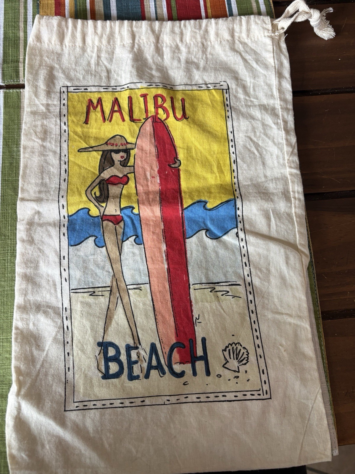 Malibu Beach Drawstring Storage Bag Dust Cover