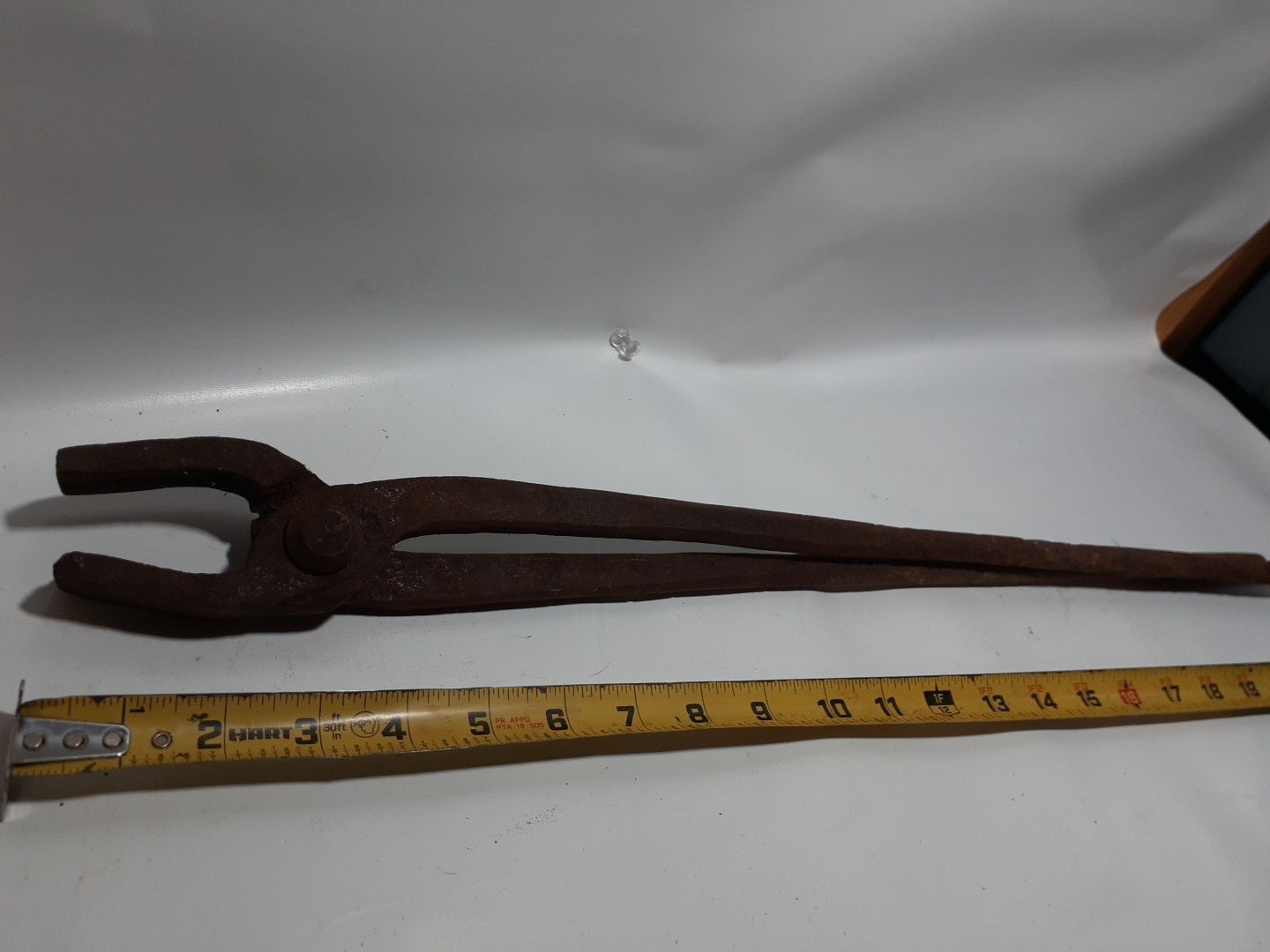 Antique Blacksmith Tongs . 22in L