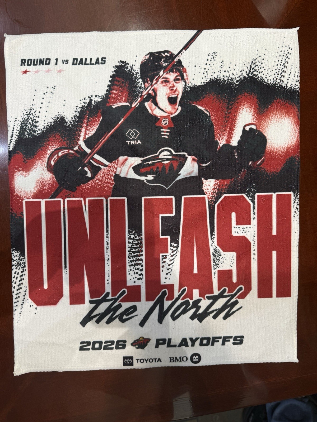 2026 Minnesota Wild Stanley Cup Playoffs Round 1 vs Dallas Rally Towel SGA
