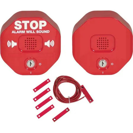 Safety Technology International Sti-6404 Exit Door Alarm, Red, Polycarbonate,