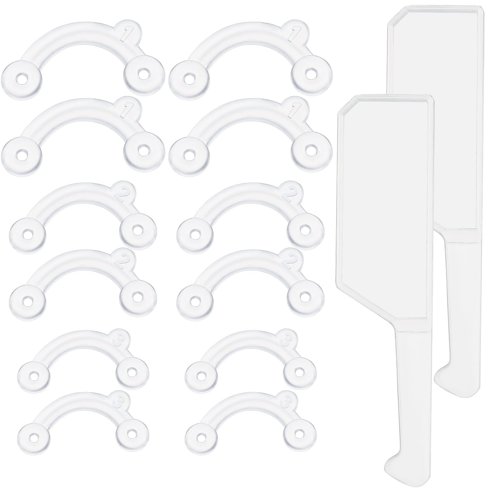 Maitys 2 Sets Nose Up Lifting Shaper Clip Clipper Size 2, Transparent White