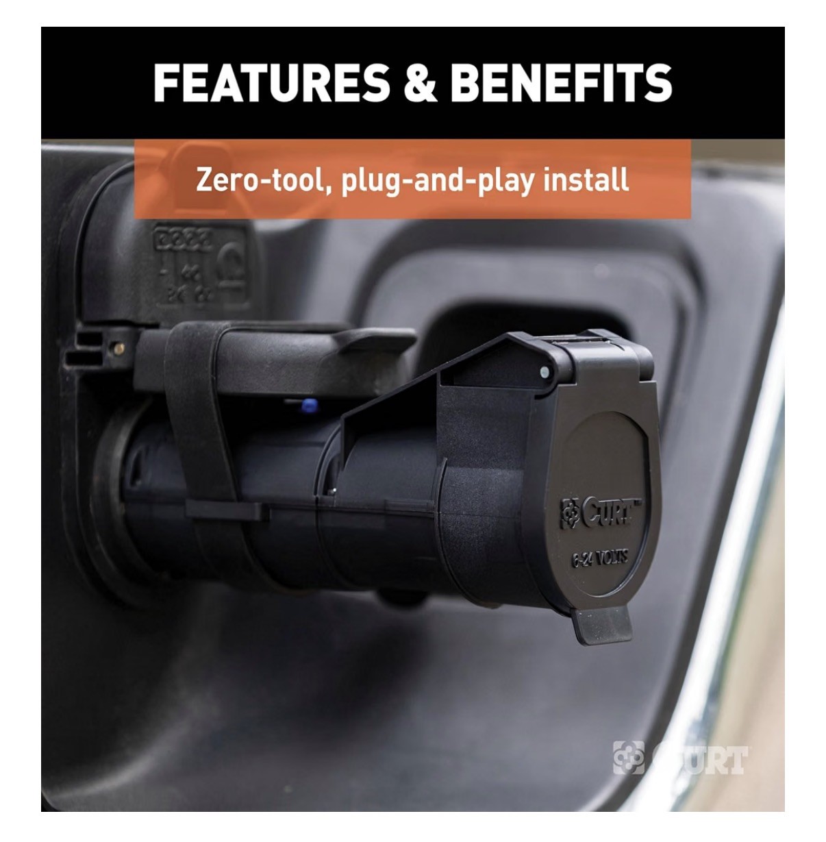 CURT 51180 Echo Mobile Bluetooth Trailer Brake Controller 7-Way Open Box