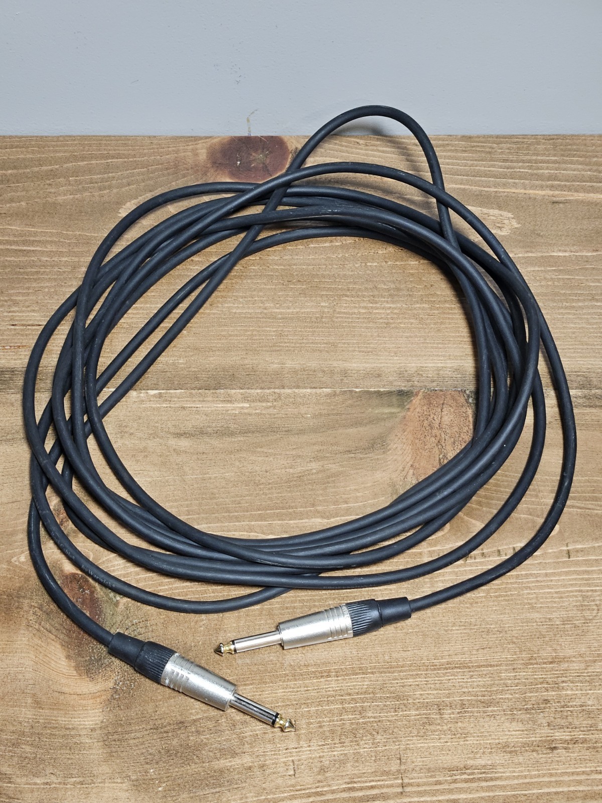 20 Foot Rock Cable Brand Instrument Cable for Guitar Or Bass 1/4 Inch Black Cord