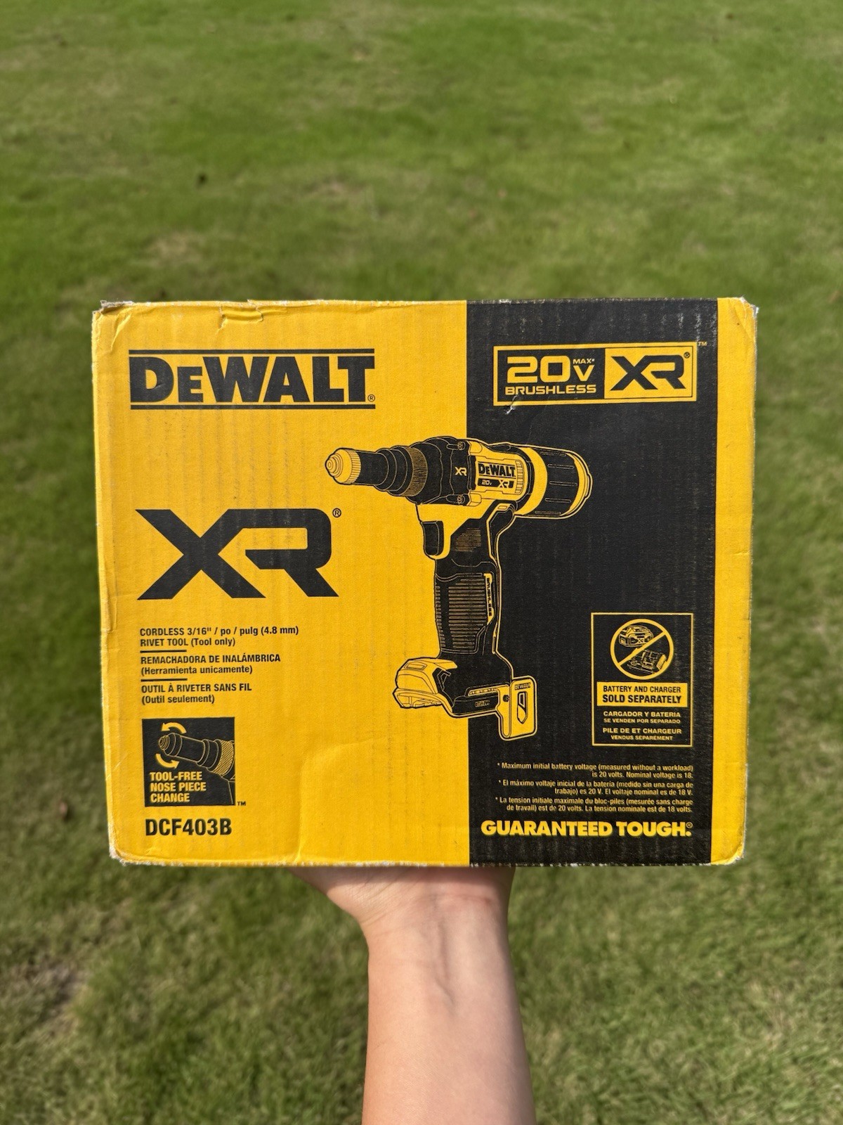 DEWALT 20-Volt MAX Cordless 3/16 in. Rivet Tool (Tool-Only) DCF403B
