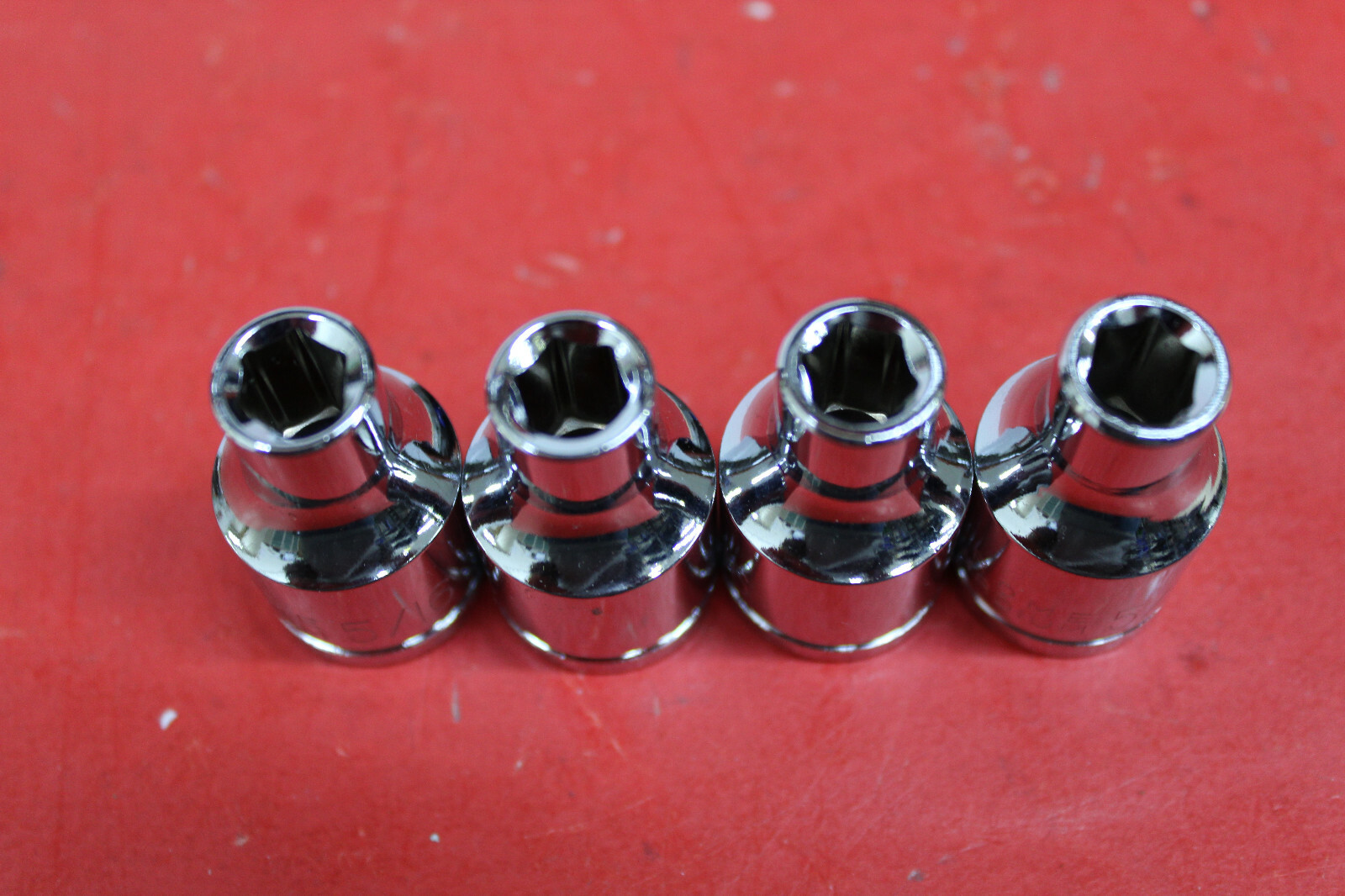 4 Pc New 5/16" Sockets Bondhus SAE 6 Point 1/2" Drive CHROME VANADIUM #12516