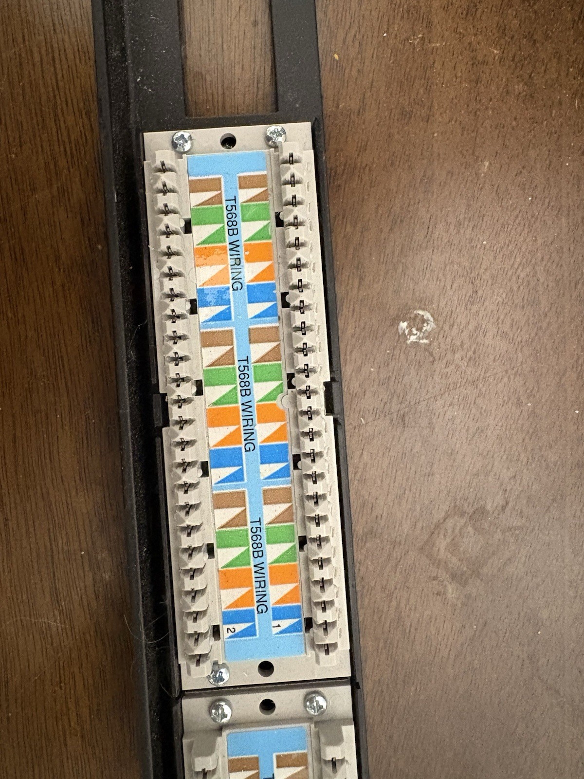 Ortronics Cat6 24-Port Patch Panel T568B Missing 13-18 Rack Mount