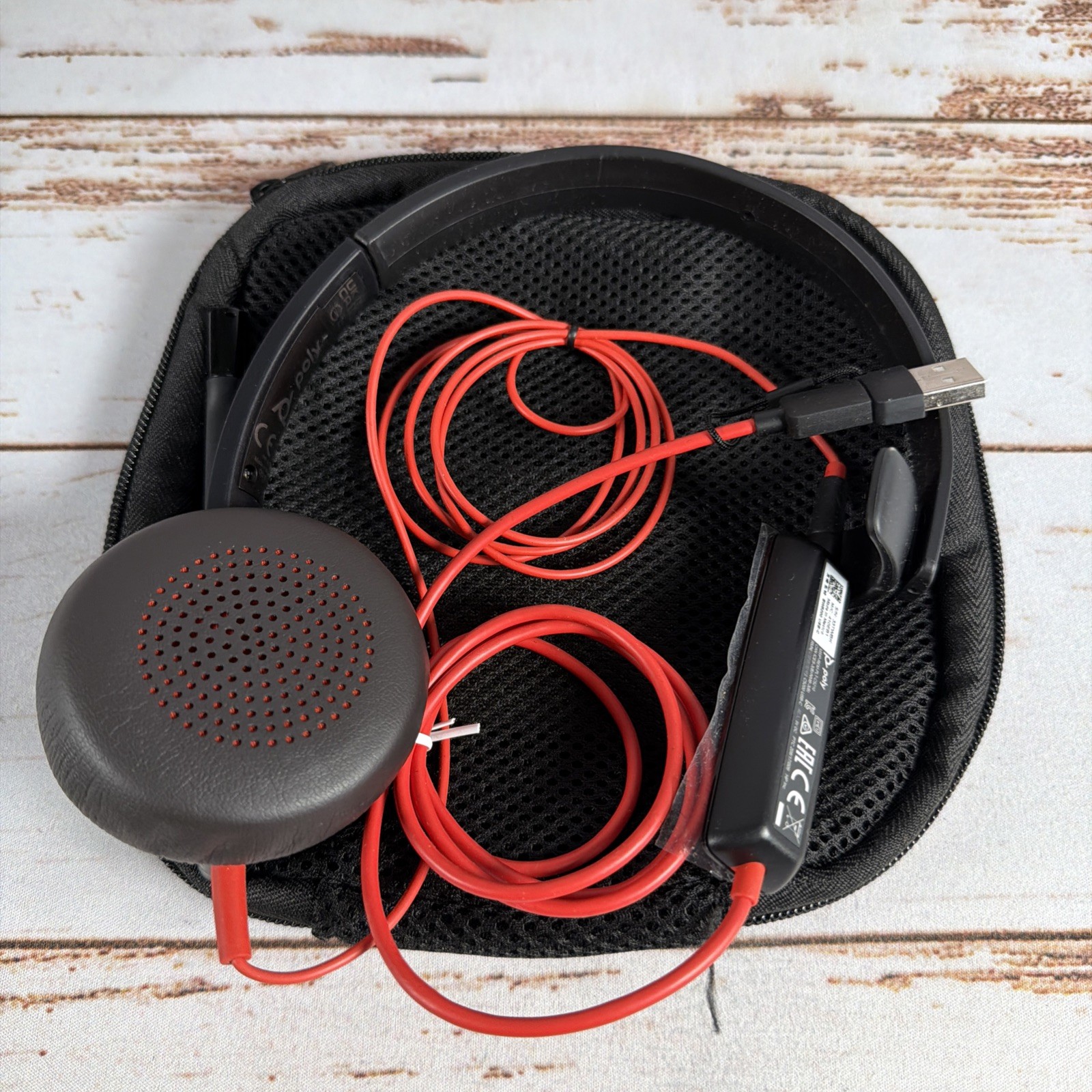 Plantronics Poly Blackwire C5220 Wired Stereo Headset USB-A With Case