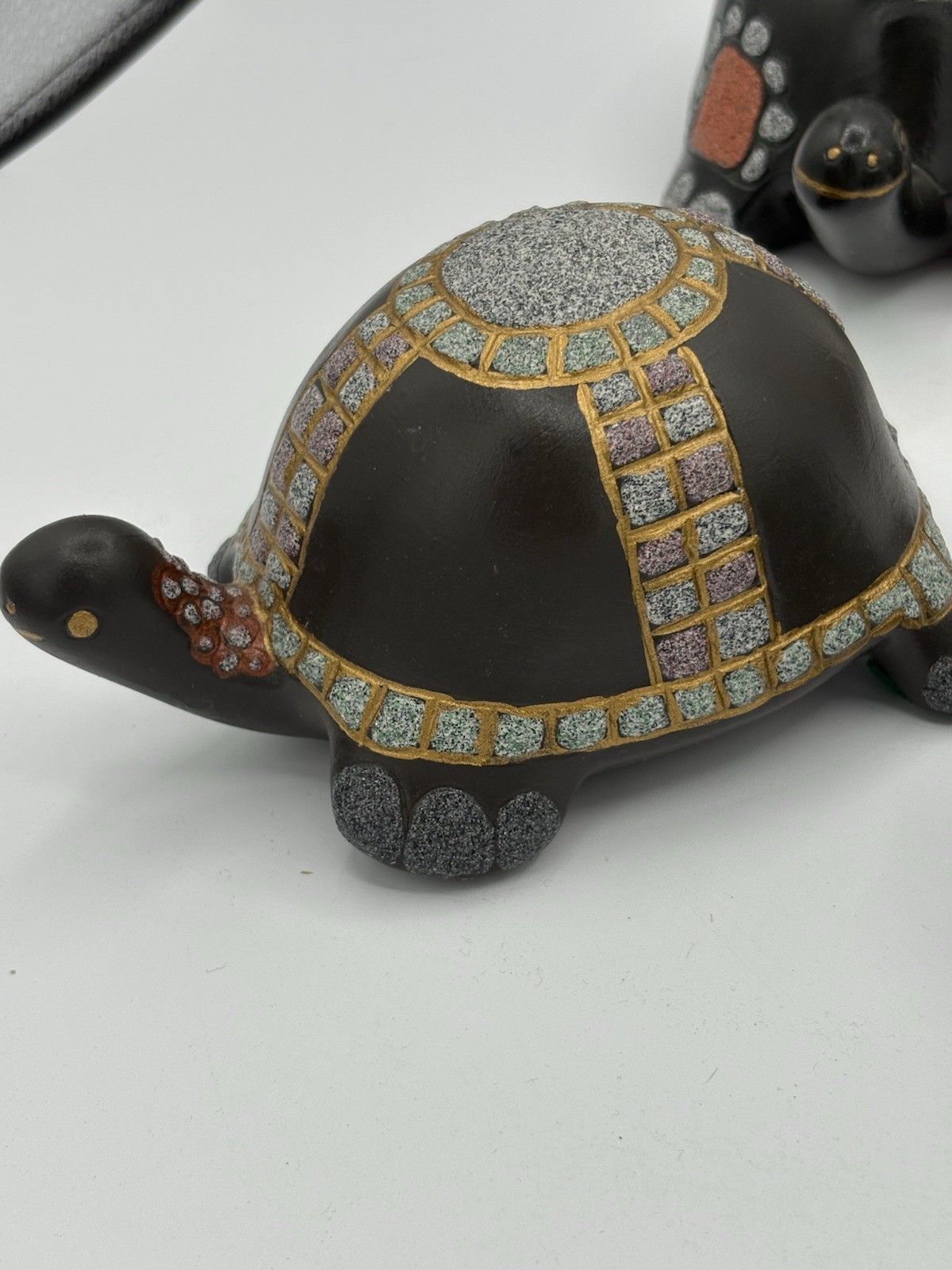 4 Hand Made Turtles; Garden Decoration Figure Tortoise