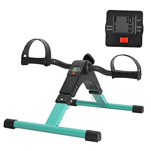 Folding Pedal Exerciser - Mini Exercise Bike Under Desk Pedal - Green