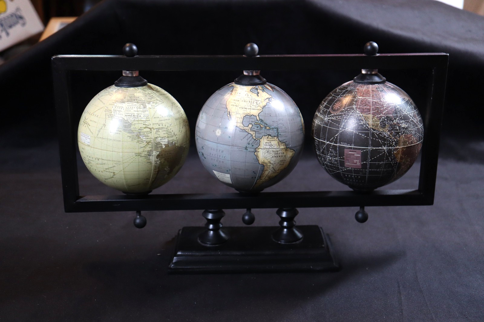 Decorative Rotating World Globes Perfect Desk Office or Library Décor