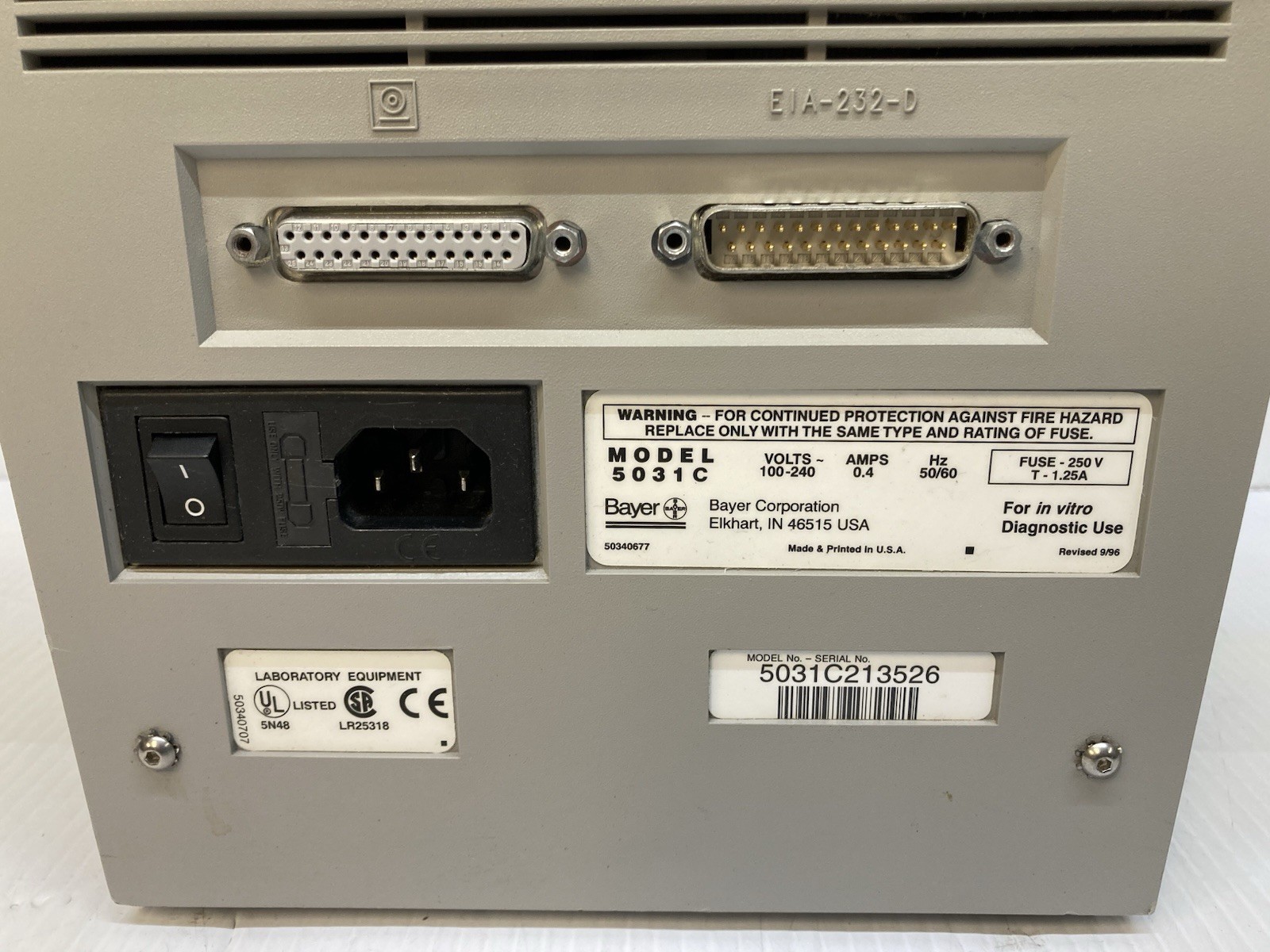 Bayer DCA 2000+ Hemoglobin Analyzer Model - 5031C - Powers On - READ
