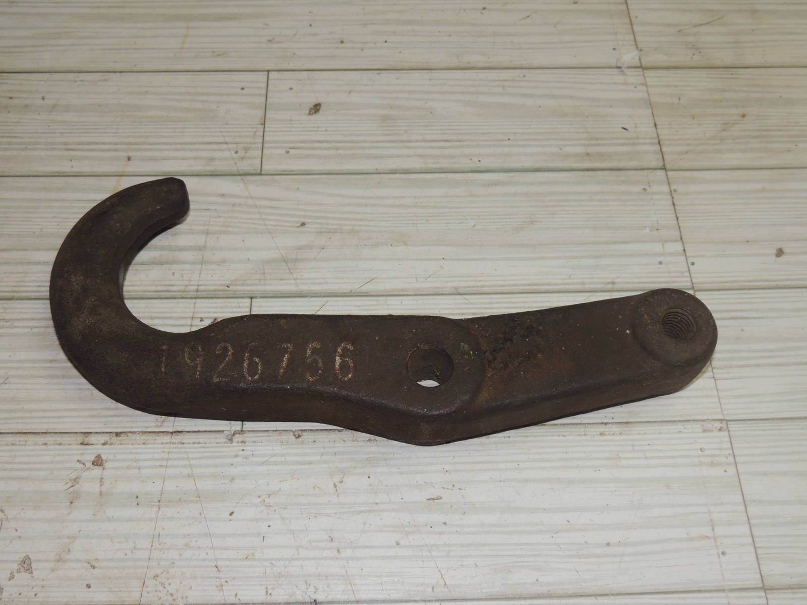 1926756 Forged Tow Hook, 11" Long, Holes are 4 1/16" OC, HEAVY DUTY, NOS