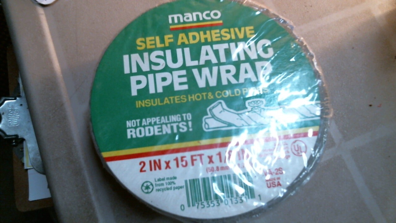 Manco VA-2S Self Adhesive Insulating Pipe Wrap, 2" x 15' x 1/8", FREE SHIPPING
