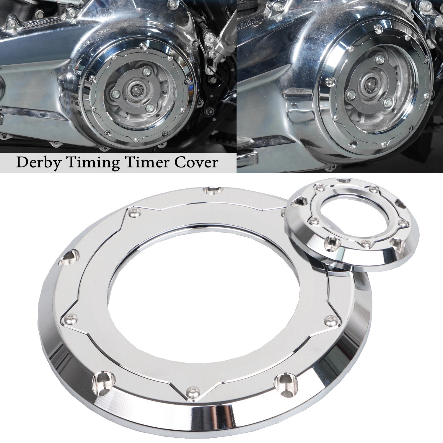 Chrome Derby Timing Timer Covers For Harley Road King Electra Glide Softail Dyna