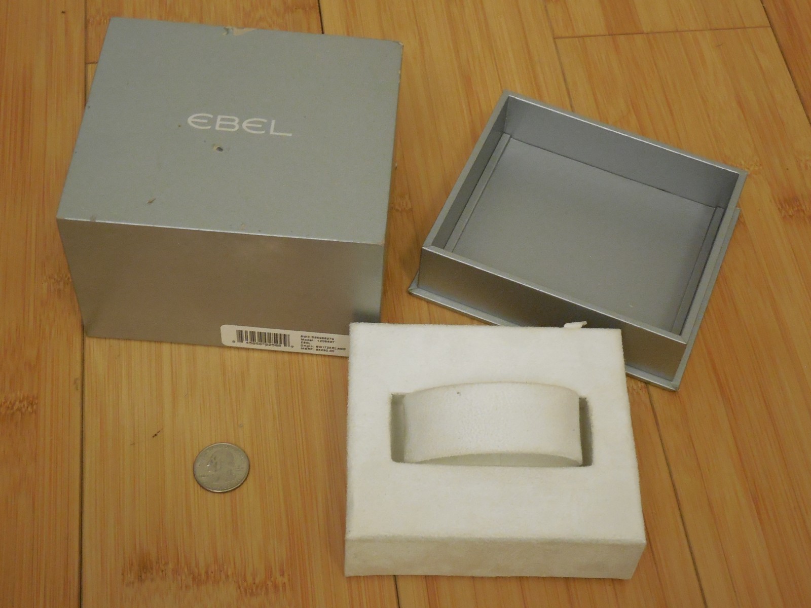 VINTAGE COLLECTIBLE EBEL DISPLAY GRAY BOX