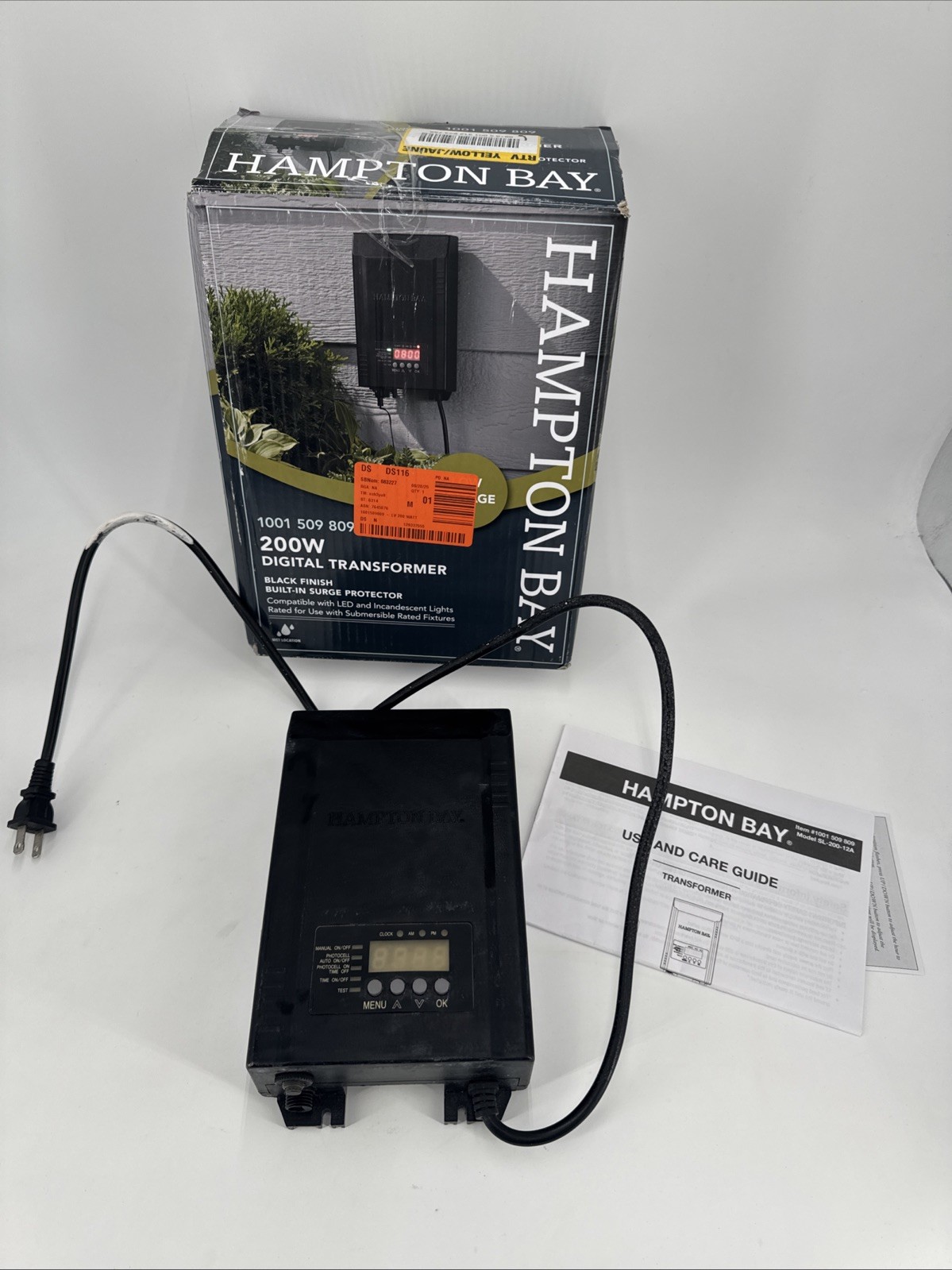 Hampton Bay Digital Landscape Lighting Transformer 200W Low Voltage SL-200-12A