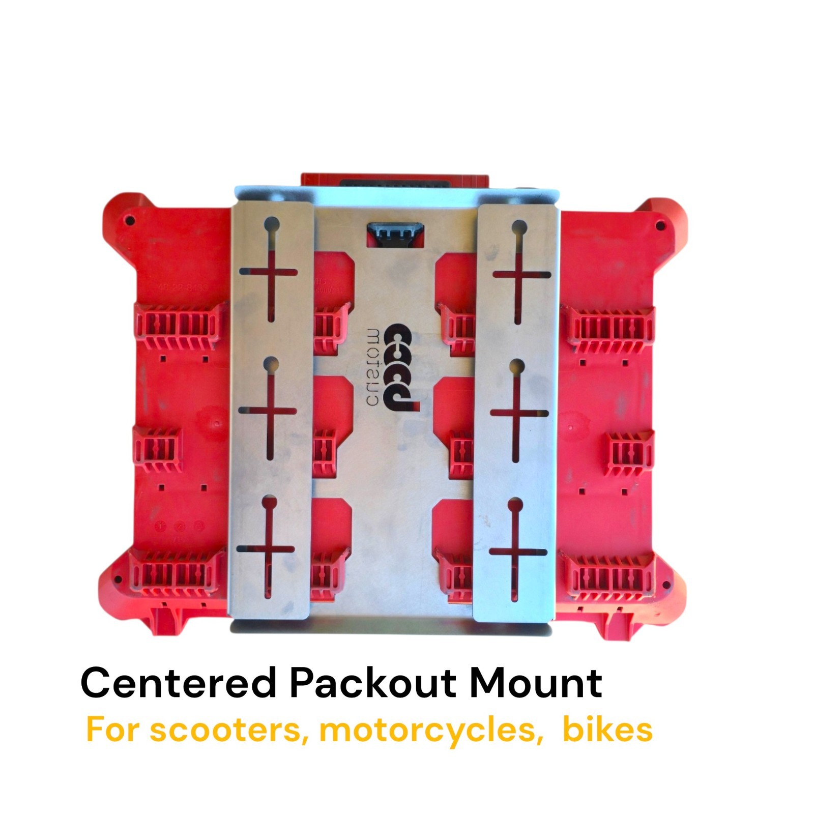 Motorcycle Mount for Milwaukee Packout Full Width (Center Only Mount)