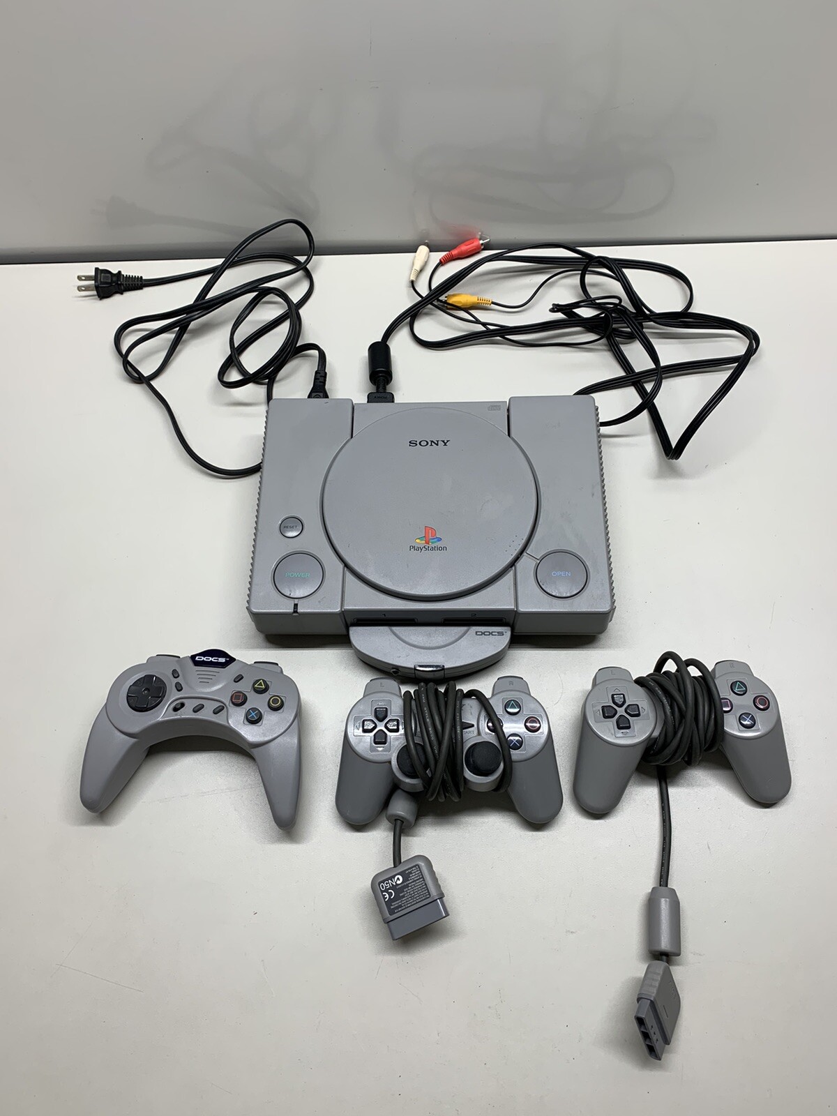Sony Playstation 1 Video Game System With Controllers Docs Ps1
