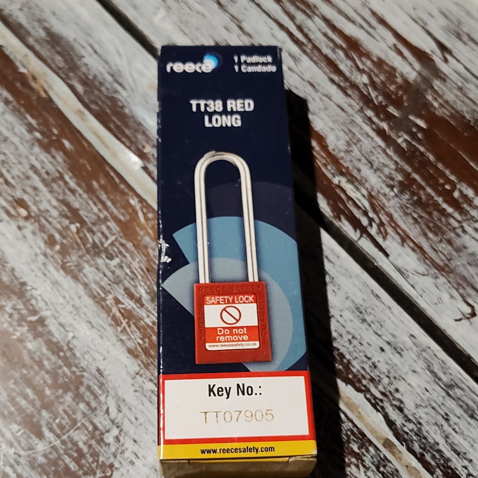 Reece TT38 Red Long Safety Lock Keyed Padlock TT38 Model MPN TT38 Security