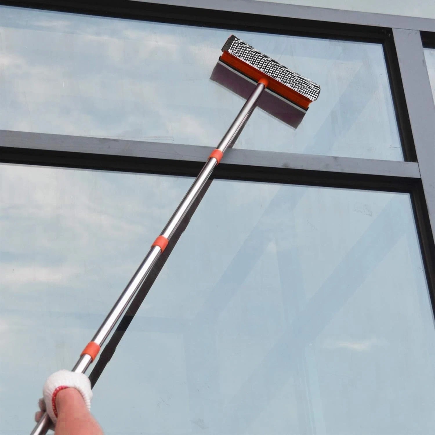 Window Squeegee Cleaner Tool Extension Pole 58" Telescopic Washing Equipment