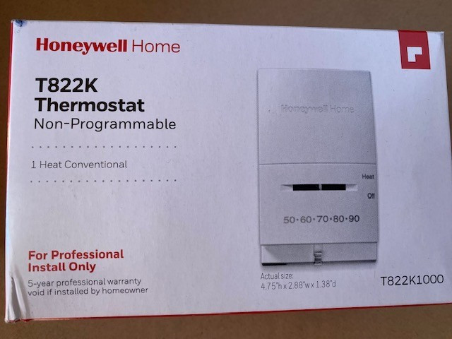 Honeywell Home T822K1000 Vertical Heat Only Mechanical Thermostat