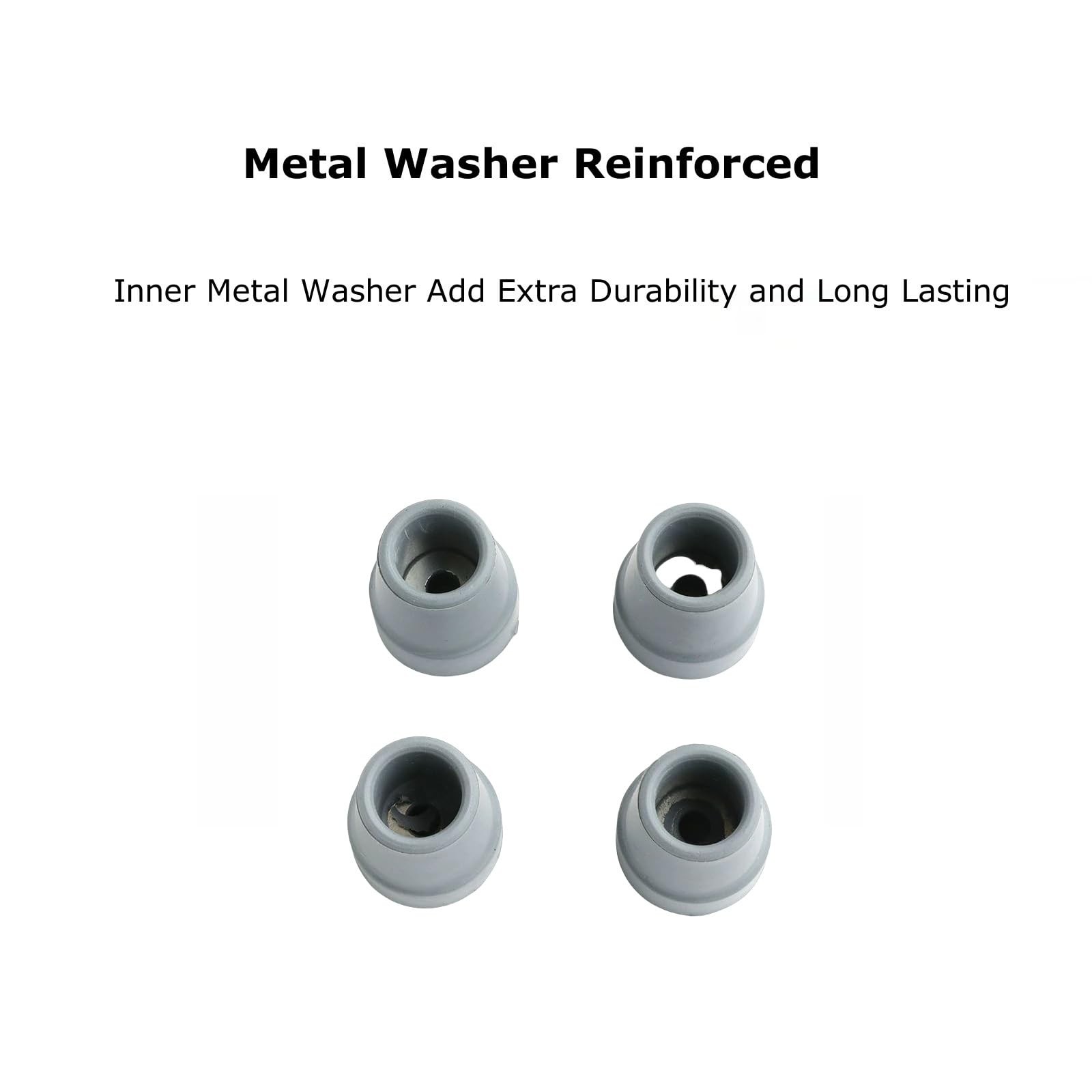 4 Pack Quad Cane Tips 1/2 Inch Heavy Duty Walking Cane Rubber Tips Replacemen...