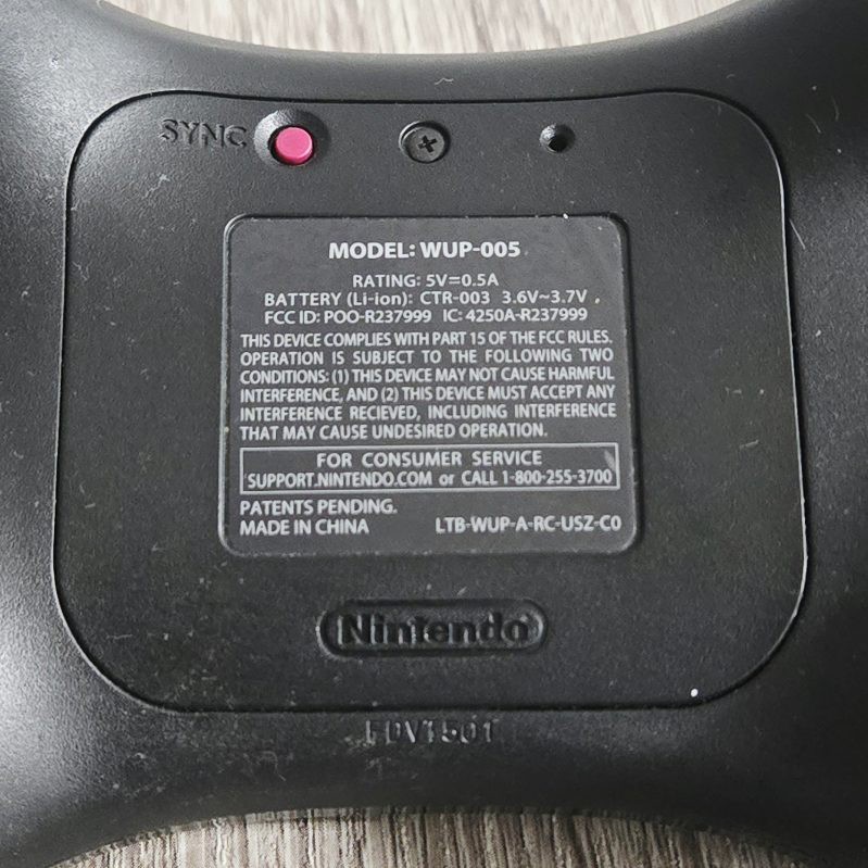 Official OEM Nintendo Wii U Black Wireless Pro Controller Used.