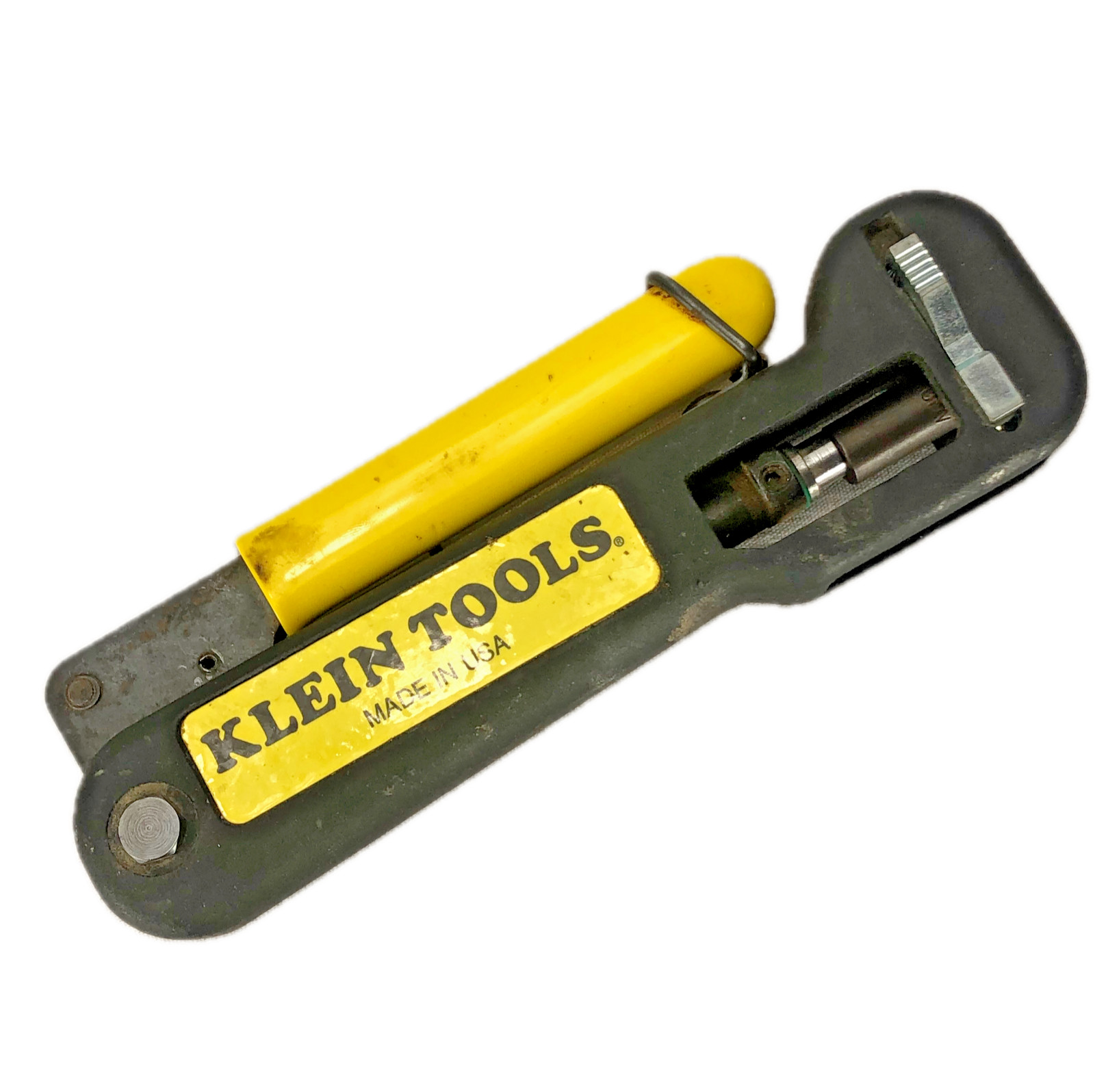 Used Klein VDV212-009 Crimper Lateral F-Conn RG6 RG59 BNC RCA Cast Alu Split Jaw