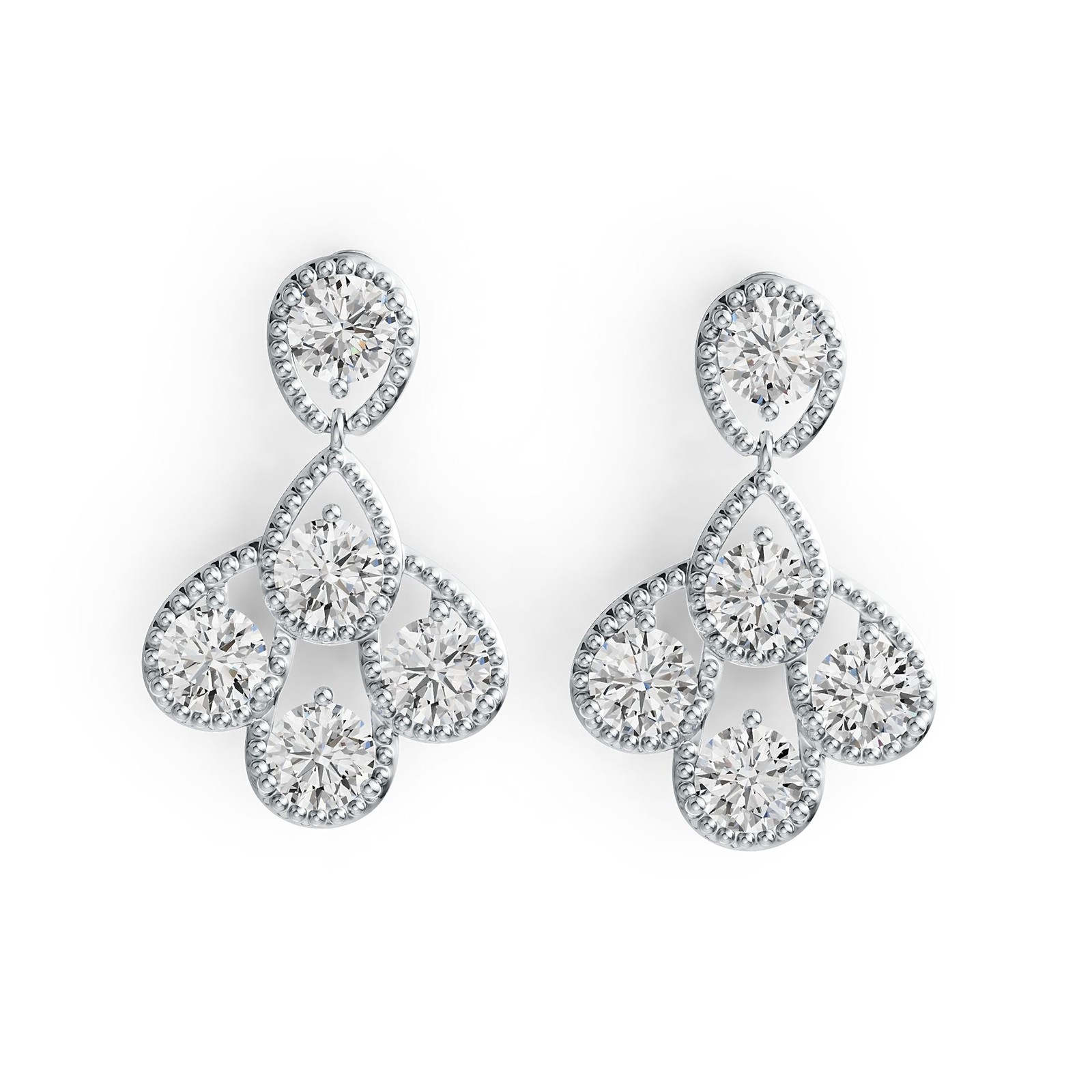 Sterling Silver Semi Mount Earrings Setting Round RD 6x6mm