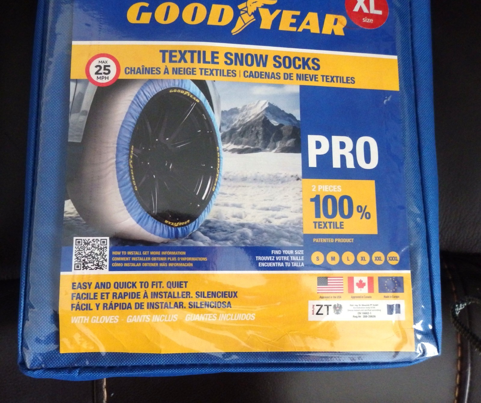 Goodyear PRO Textile Snow Socks Tire Traction Grip in Snow Ice XL NEW
