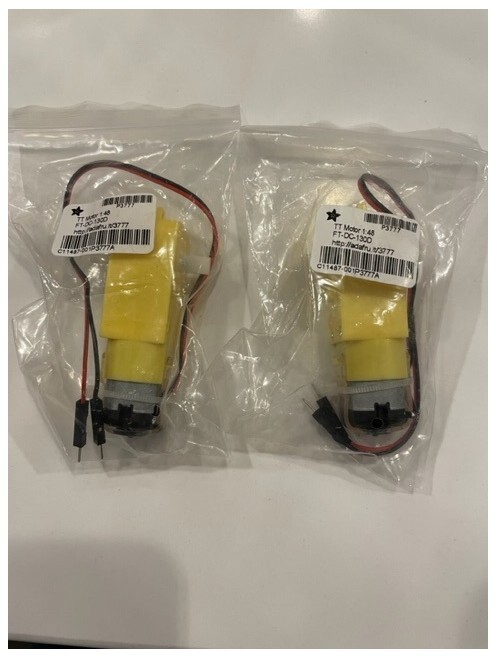 NEW -  2PCS - Adafruit 3777 DC Gearbox Motor - "TT Motor" - 200RPM - 3 to 6VDC