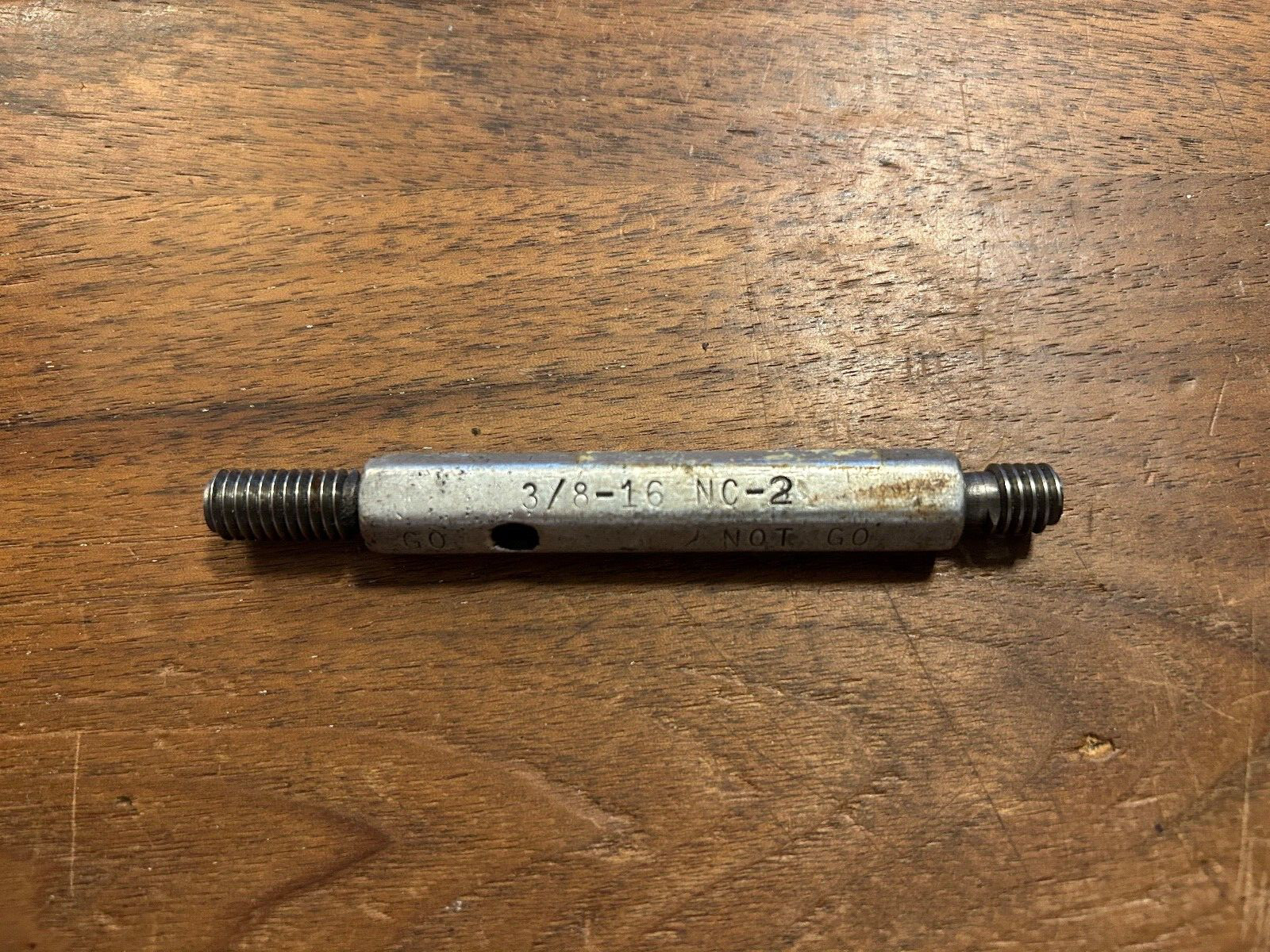 3/8 16 NC 2 THREAD PLUG GAGE .375 .3750 GO NO GO P.D.'S = .3344 & .3376