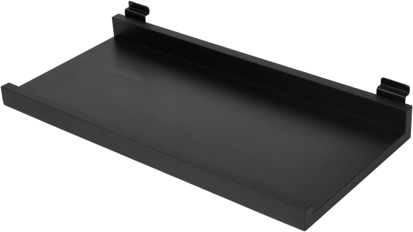 Black Melamine Shelf Kit for Slatwall - 11½” D X 24” L
