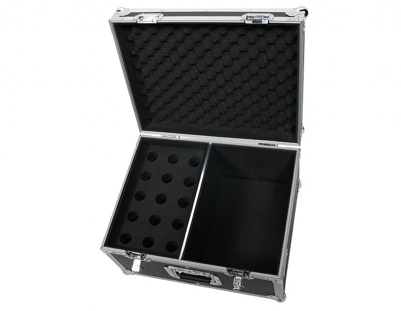 OSP Mic Microphone Case ATA Road Case Holds 15 Mics & Storage Space For Cables +