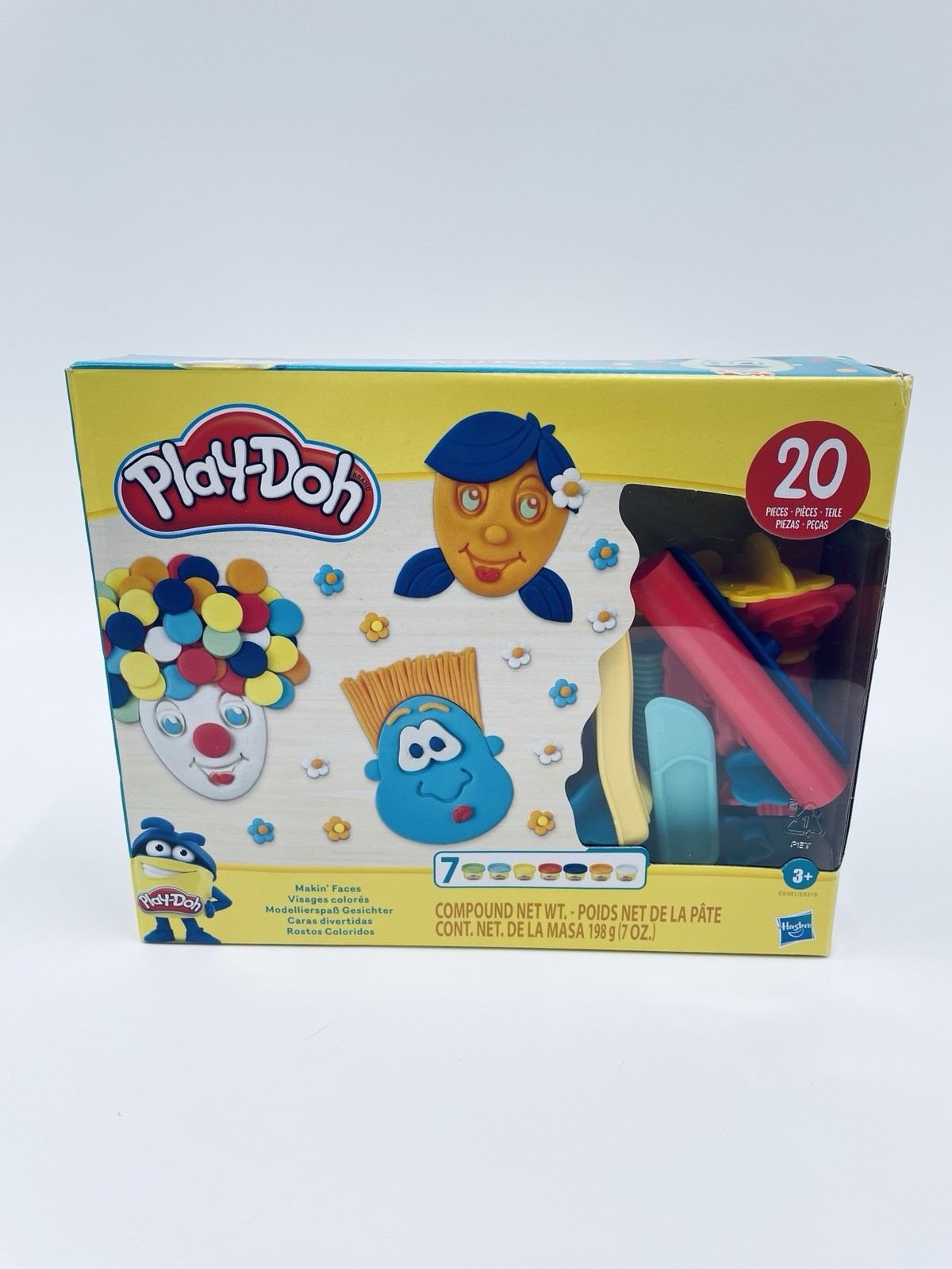 Play-Doh Makin' Faces Create It Kit 7 Non-Toxic Fun Colors Toy 20pc