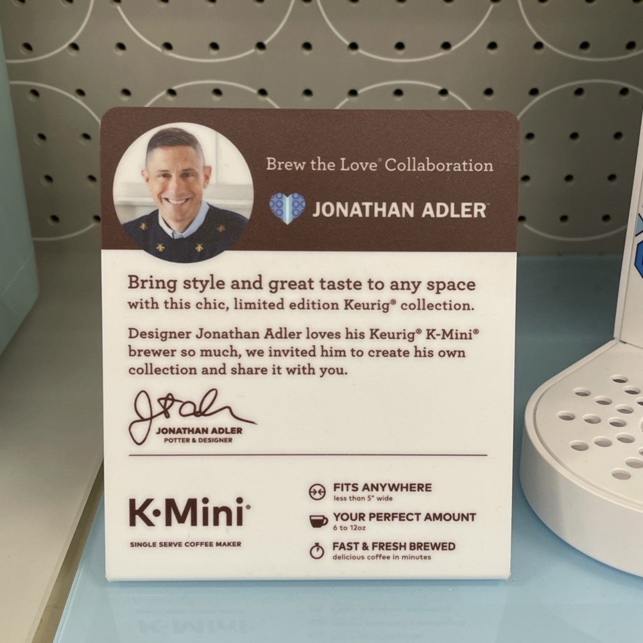 Keurig K-Mini Basic Jonathan Adler Limited Edition Single-Serve K-Cup Pod NEW