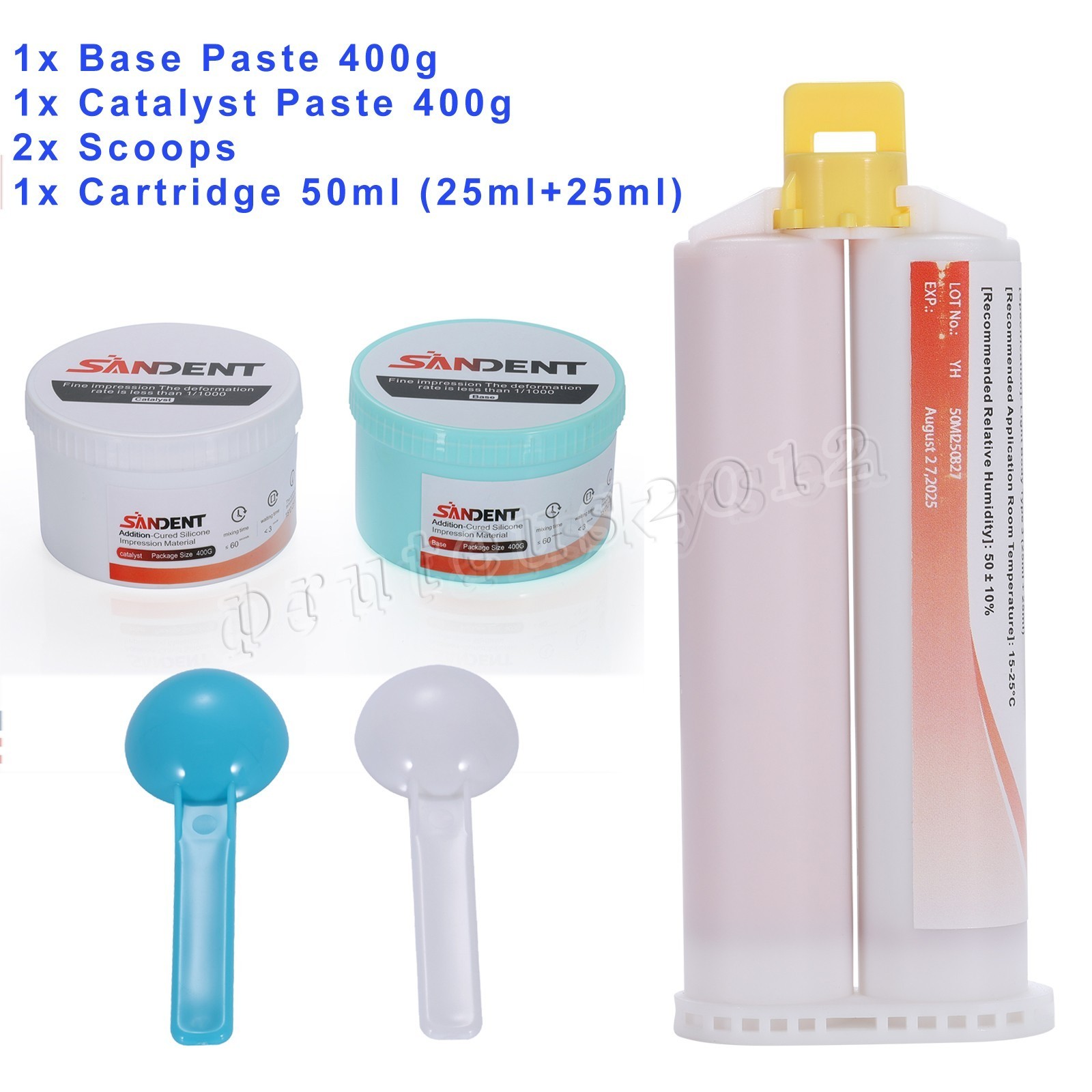 Material de impresión dental masilla de silicona pesado/ligero normal
