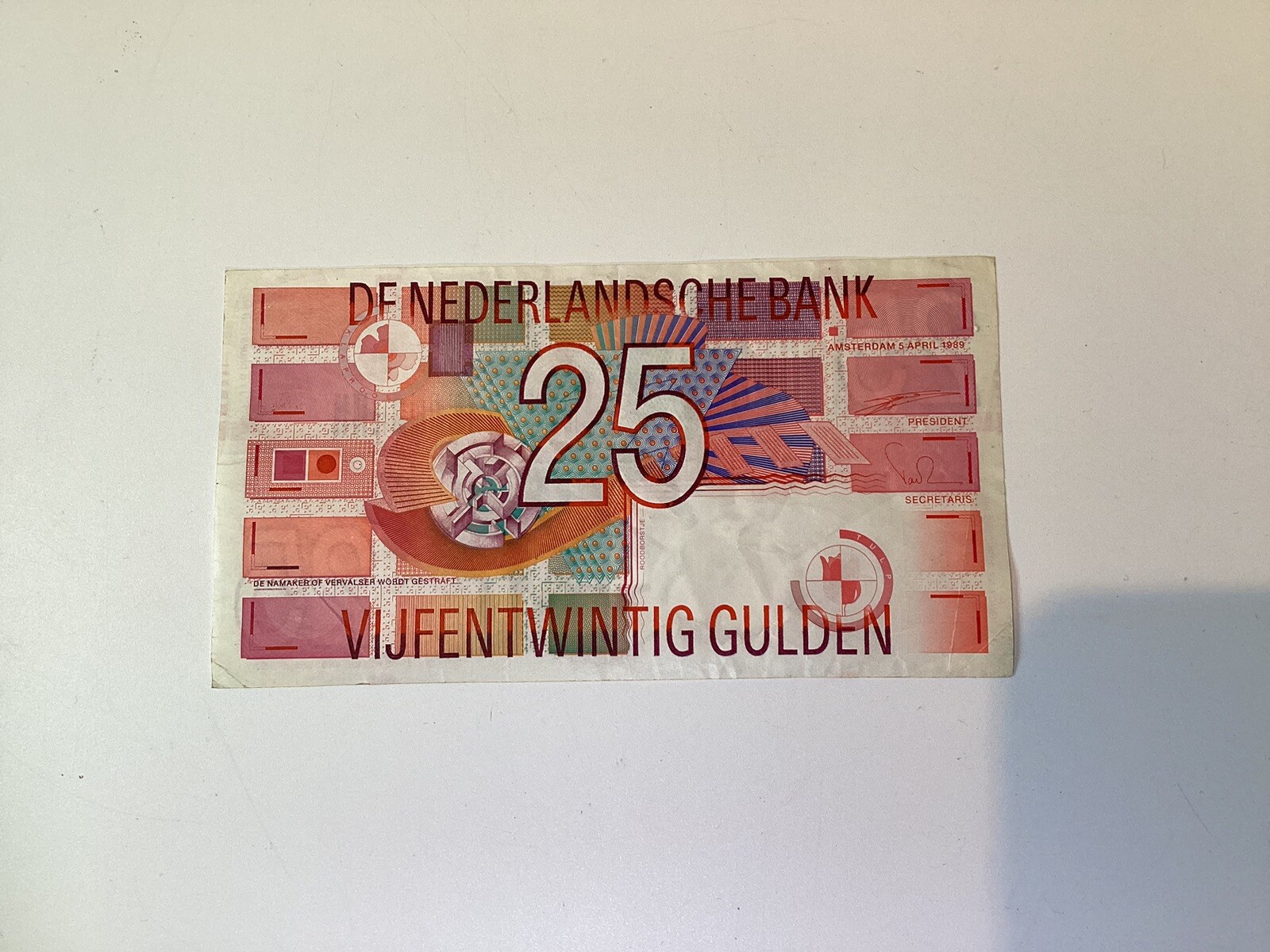 Netherlands 25 Gulden 1989