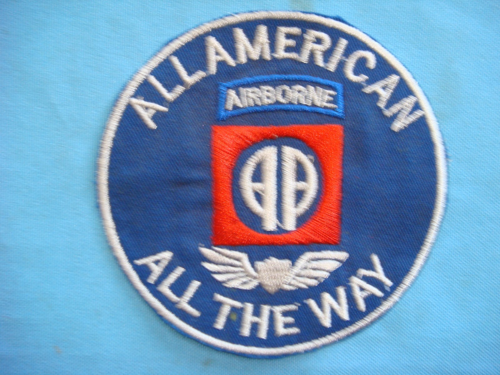 VIETNAM WAR PATCH, US 82nd AIRBORNE DIVISION  ALL AMERICAN ALL THE WAY