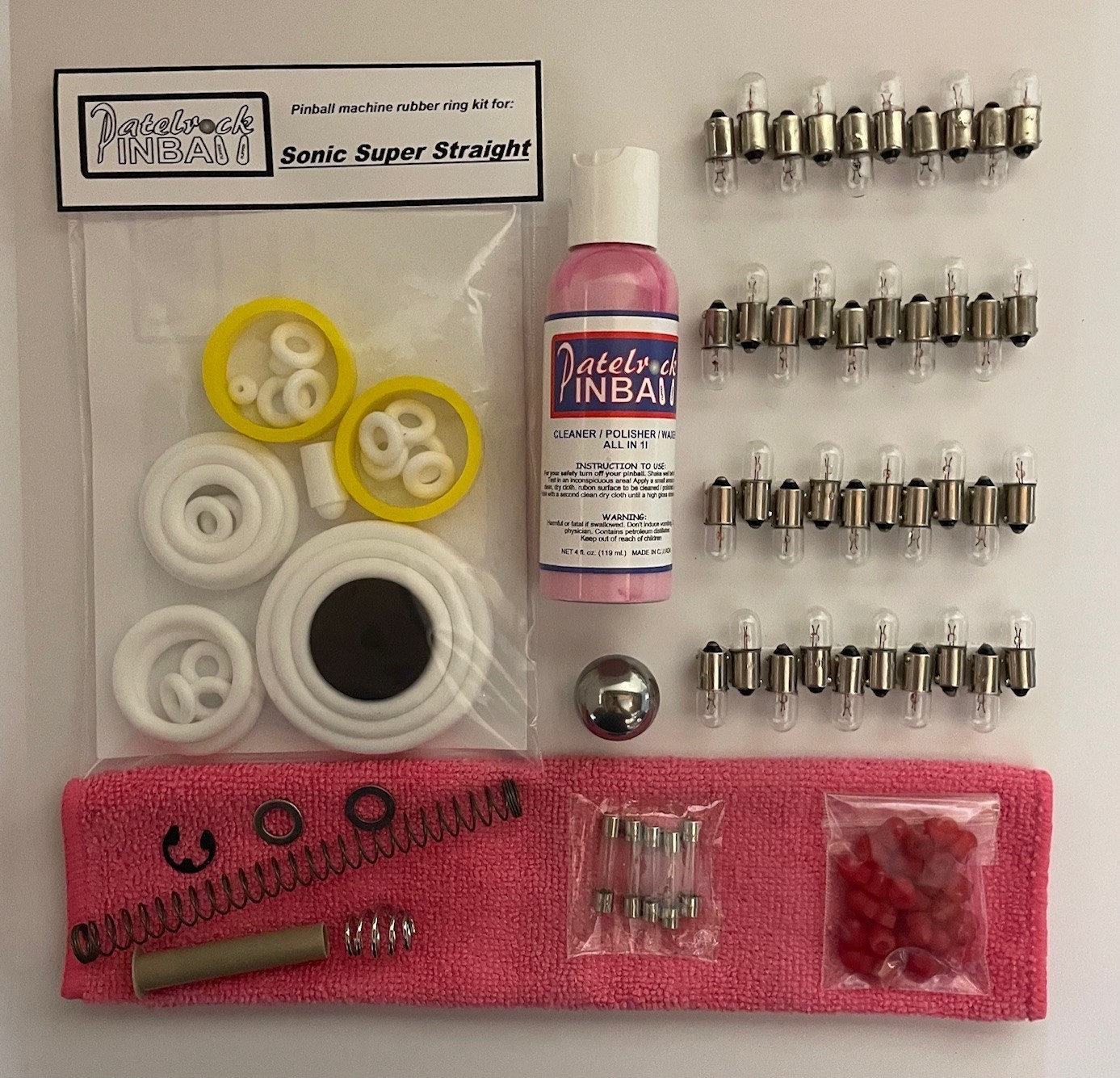 1977 Sonic Super Straight Pinball Machine Maintenance Tune Up Kit