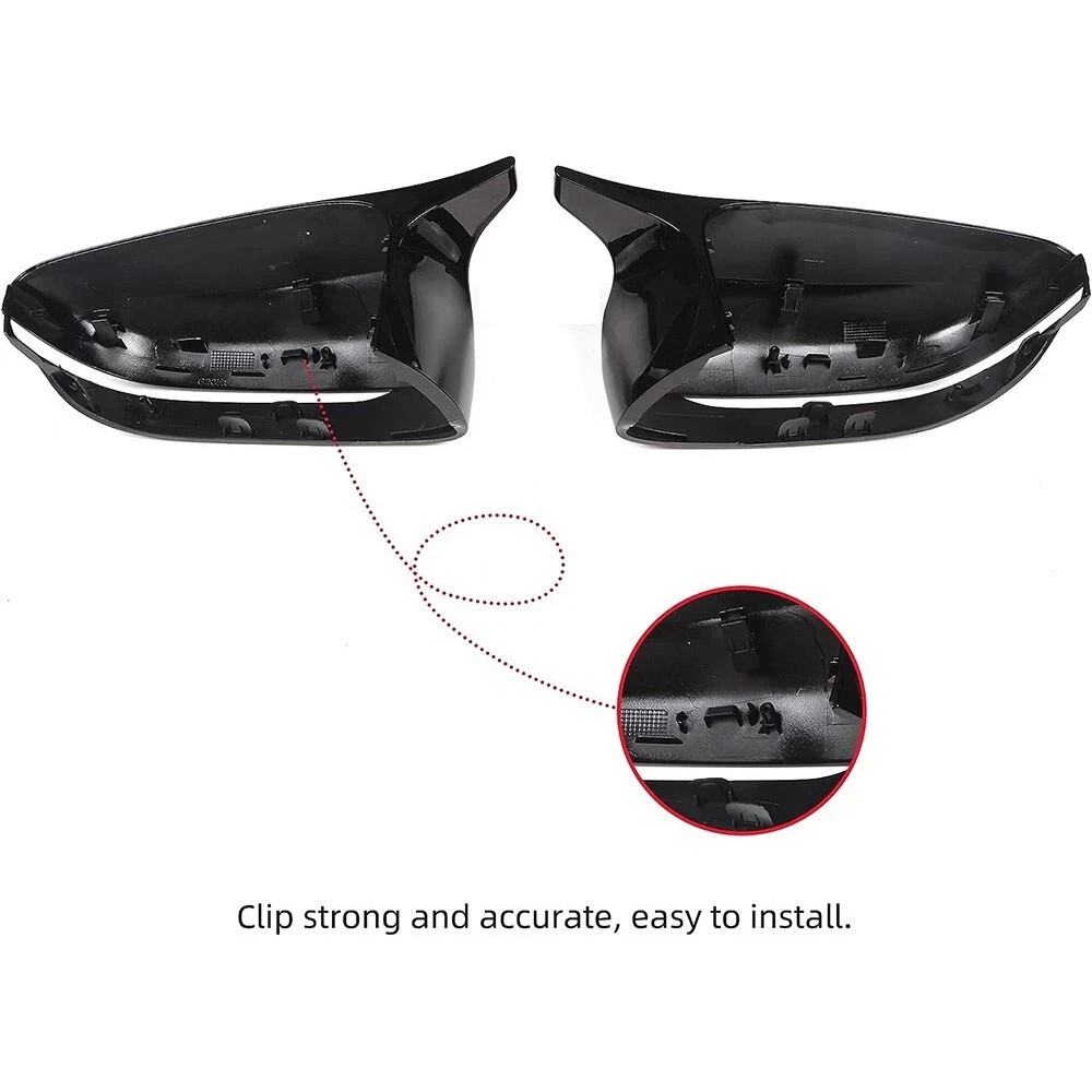 FOR BMW G30 G20 2017-2020 M STYLE GLOSSY BLACK REAR SIDE WING MIRROR COVER CAP