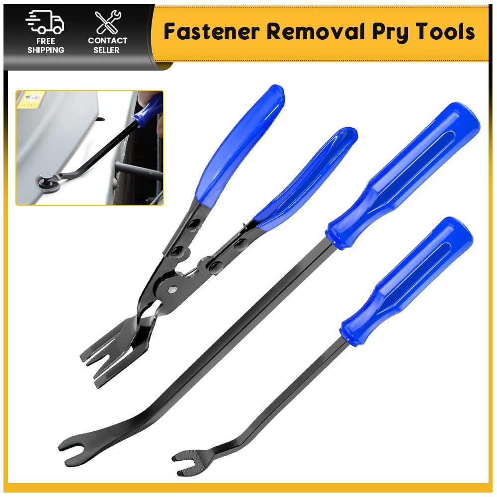 3PCS Auto Fastener Puller Repair Clip Pliers Trim Upholstery Pry Removal Tool US