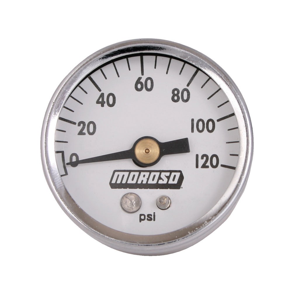 89611    Moroso Oil Pres Gauge  1 5 In Dia  0 120 Lb  Regular